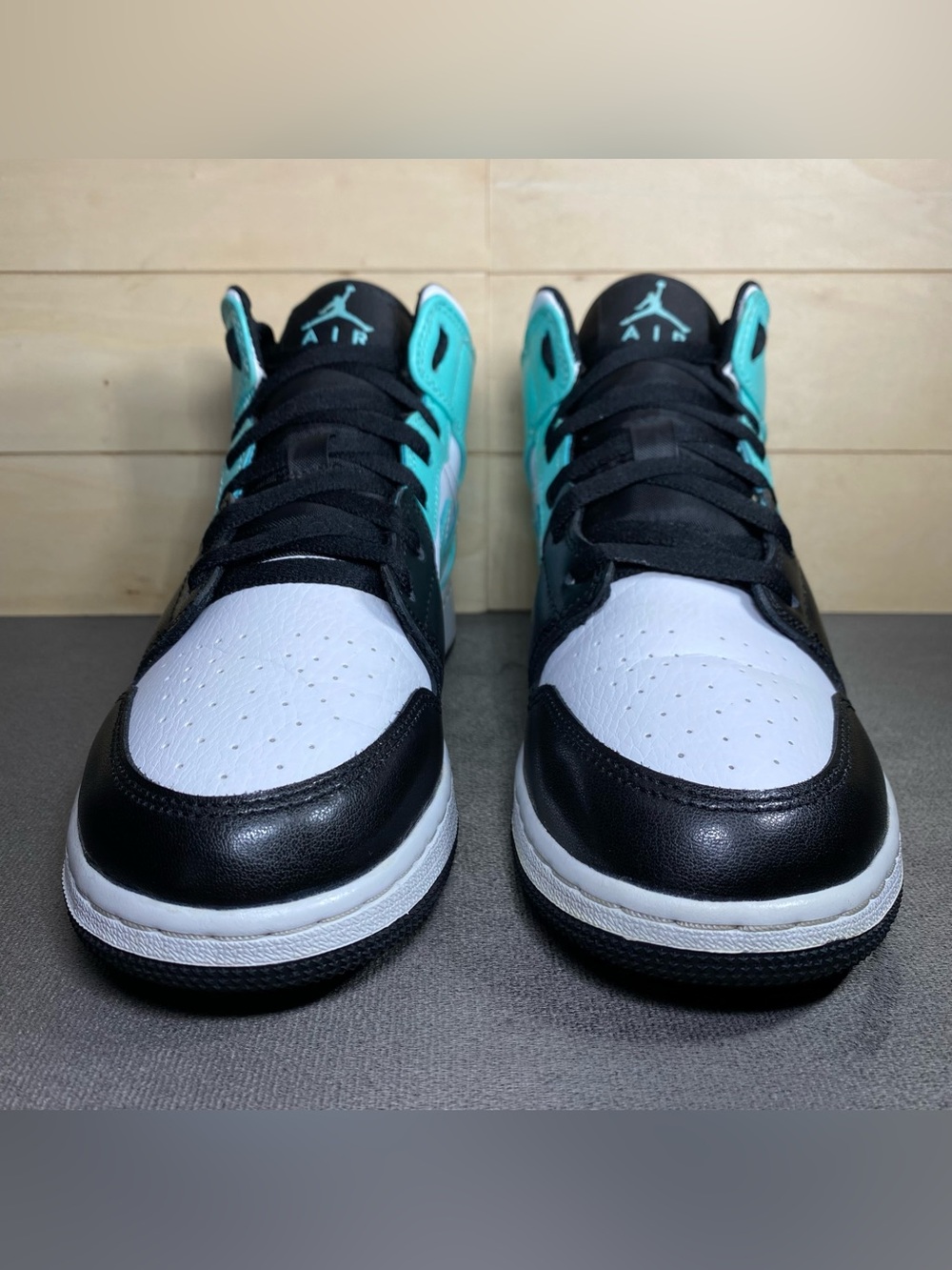 Nike Air Jordan 1 Tropical Twist Igloo Youth Size 6Y Shoes Aqua Black 554725-132 - Picture 5 of 11